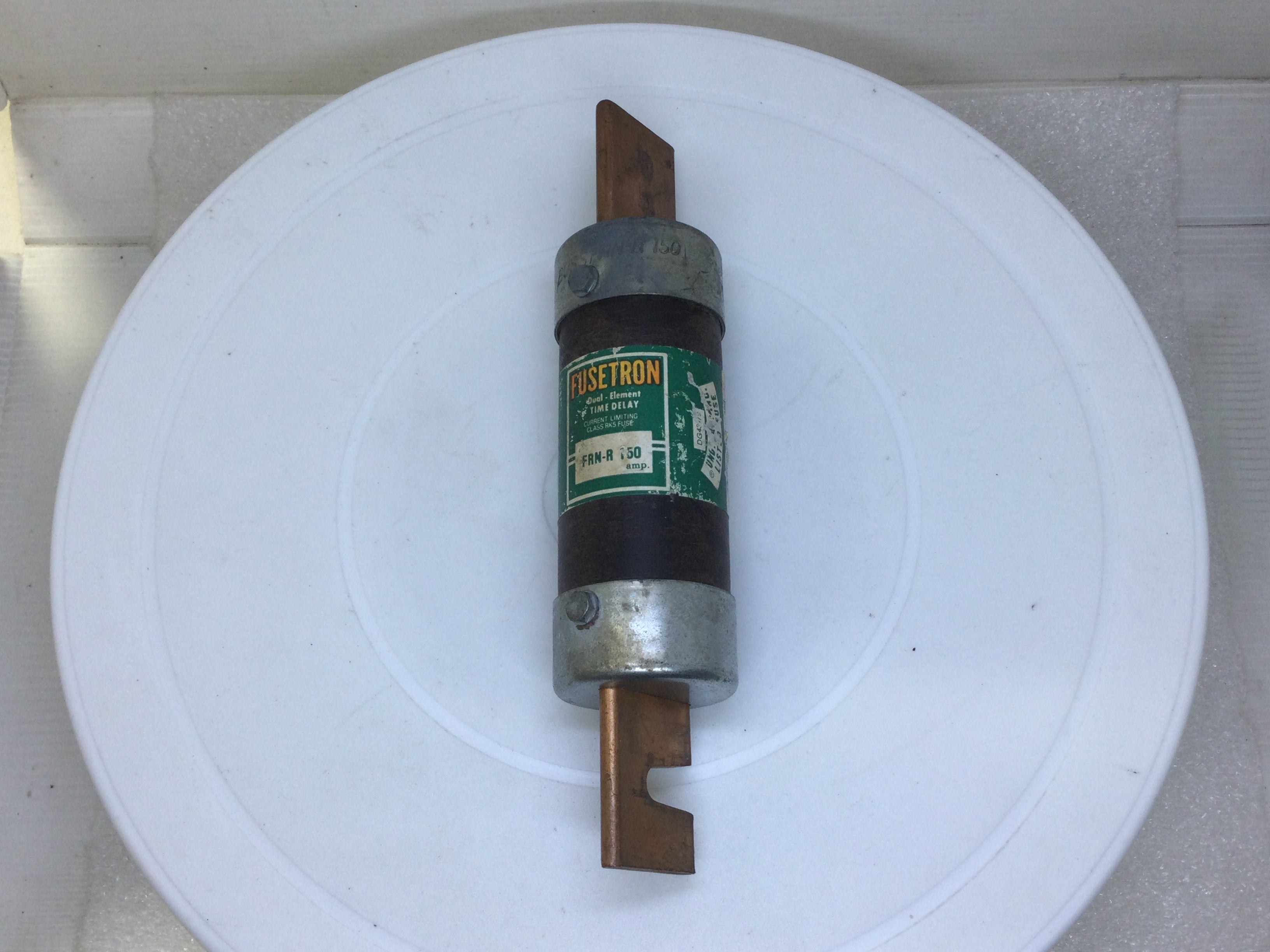 Fusetron FRN-R-150 150 Amp 600V Dual Element Time Delay RK5 Fuse - Gre