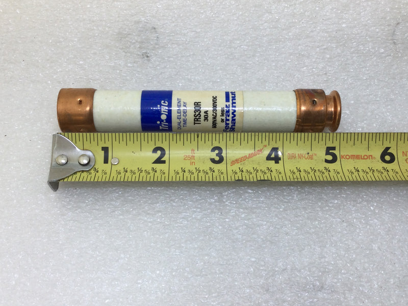 Ferraz Shawmut Tri-Onic TRS30R 30 Amp 600V or Less Current Limiting Time Delay Fuse Class RK5