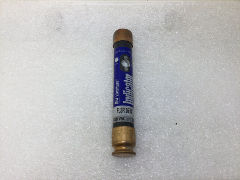 Littlefuse FLSR 25ID 25 Amp 600Vac or Less Time Delay Current Limiting Dual Element Indicator Fuse