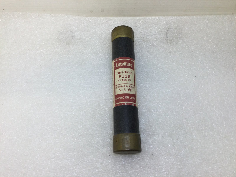Littlefuse NLS 60 60 Amp 600V or Less One Time Class K5 Fuse