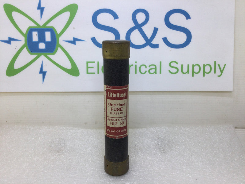 Littlefuse NLS 60 60 Amp 600V or Less One Time Class K5 Fuse