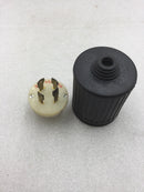 Hubbell 30 Amp 480V 4 Wire Raintight Twist-Lock Turn & Pull Male Receptacle Plug