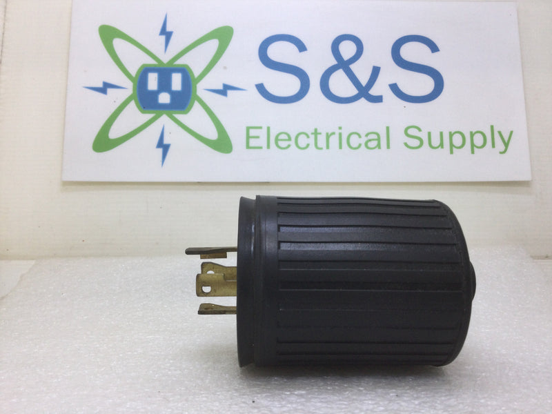 Hubbell 30 Amp 480V 4 Wire Raintight Twist-Lock Turn & Pull Male Receptacle Plug