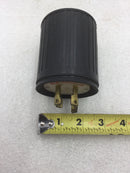 Hubbell 30 Amp 480V 4 Wire Raintight Twist-Lock Turn & Pull Male Receptacle Plug