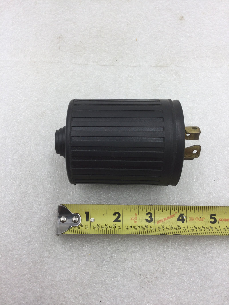 Hubbell 30 Amp 480V 4 Wire Raintight Twist-Lock Turn & Pull Male Receptacle Plug