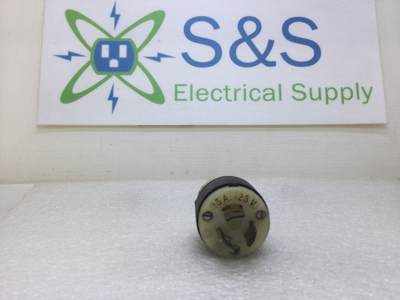 Hubbell 15 Amp 125 VAC Twist Lock Single Pole 3-Wire Male Plug