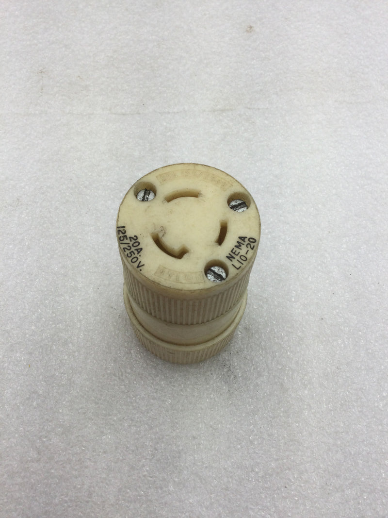 Hubbell 71020NC 3 Wire Twist-Lock/Turn & Pull 20 Amp 125/250 VAC Female Plug