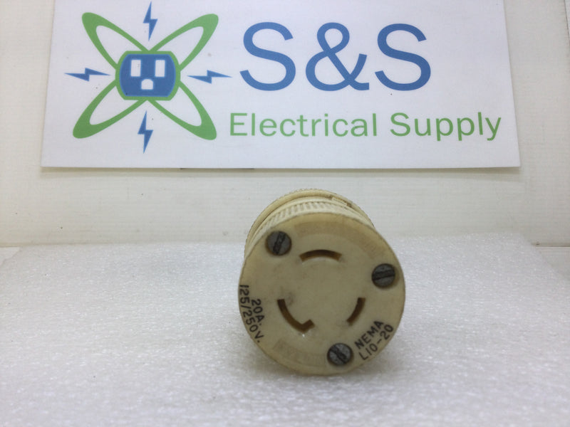 Hubbell 71020NC 3 Wire Twist-Lock/Turn & Pull 20 Amp 125/250 VAC Female Plug