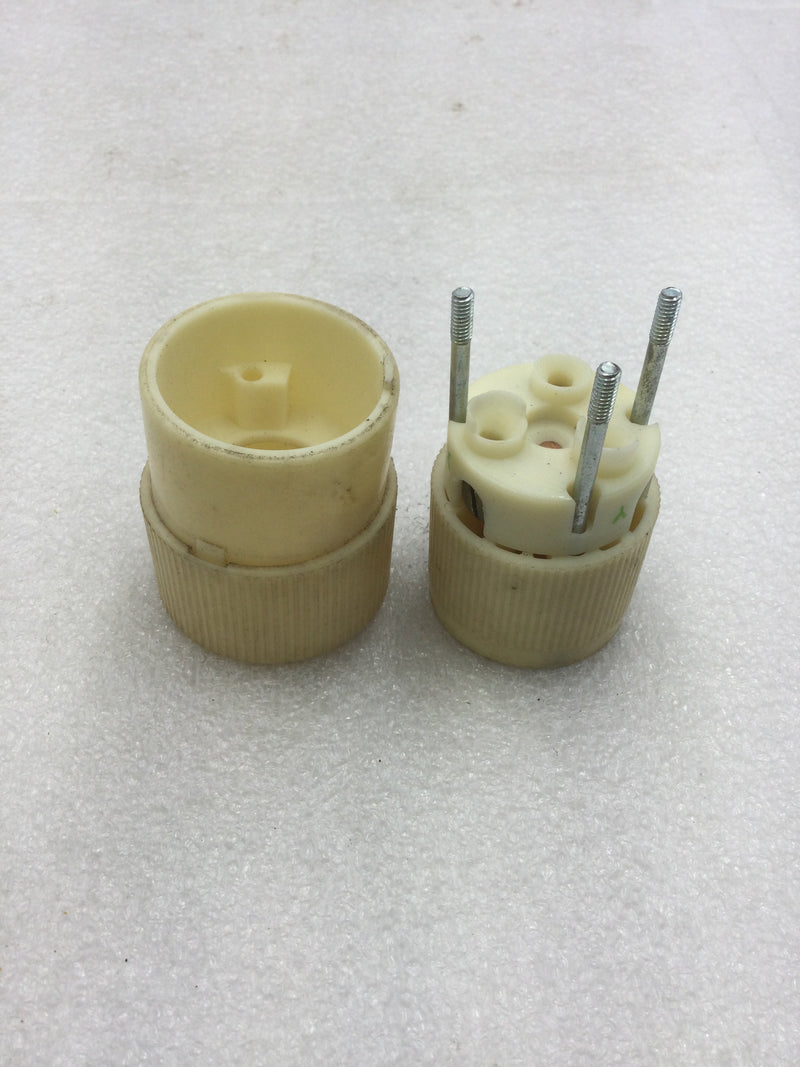 Hubbell 71020NC 3 Wire Twist-Lock/Turn & Pull 20 Amp 125/250 VAC Female Plug