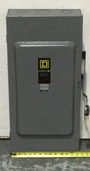 Square D DU324 Disconnect Switch General Duty 200 Amp 240v 3 Phase Type 1 Non-Fused 29" X 15"