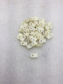 Lot of 38 1/8" R Style Nylon Wire Mounting Straps in White