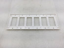 Six Gang Decora Lexan Unbreakable Wall Plate Cover in White