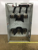 Westinghouse TA86183-5 MCC Main Load/Fuse Center 480VAC 400 Amps 3 Phase 14" X 23"