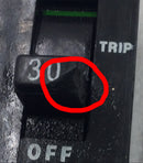 GE TEY130 30 Amp 1 Pole 277V Bolt-On Circuit Breaker - Cosmetic Flaw
