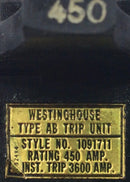 Westinghouse L3450T 450 Amp 3 Pole 600V Circuit Breaker Amp Trip Unit