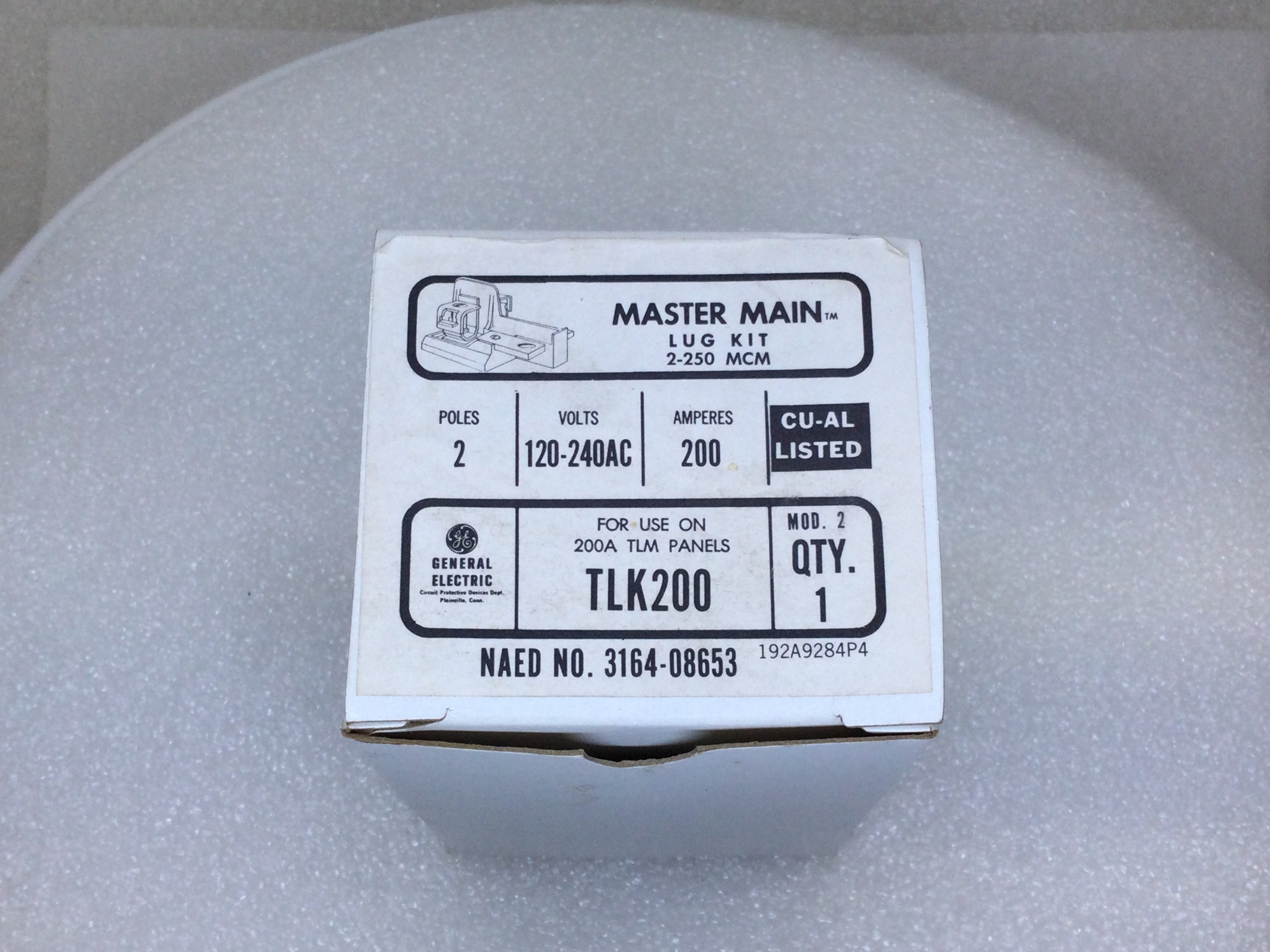 GE TLK200 200 Amp 2 Pole 120/240V Master Main Lug Kit