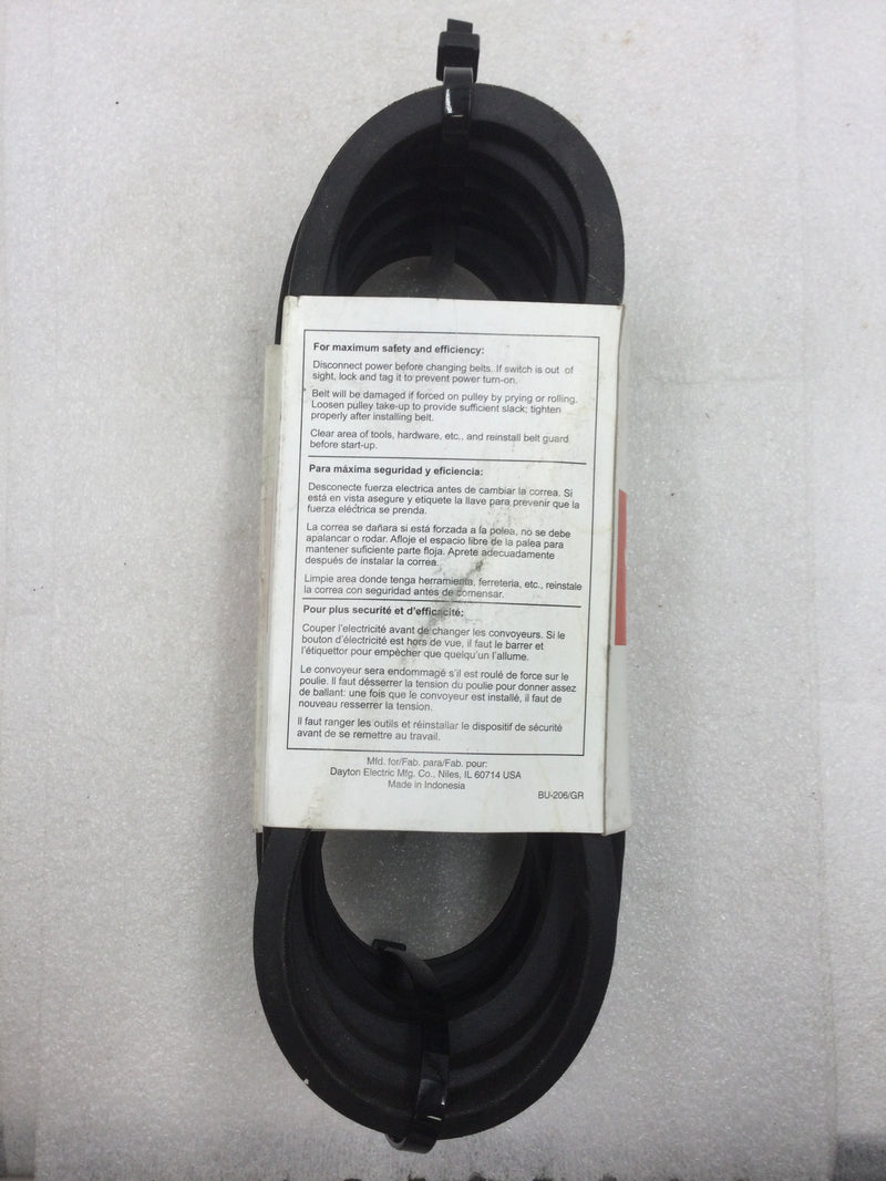 Lot of 4 Dayton 6X876G B56 Premium V Belt 59" Outside Length
