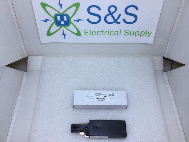 ConTech/Leviton LA-10-B Single Circuit Live End Feed, Black Finish 20 Amp Max 120V 60Hz