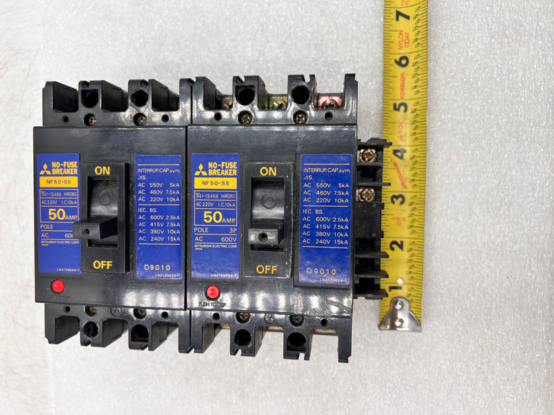Mitsubishi Electric NF50-SS Combined No-Fuse Breakers 50 Amp 600V 3-Ph