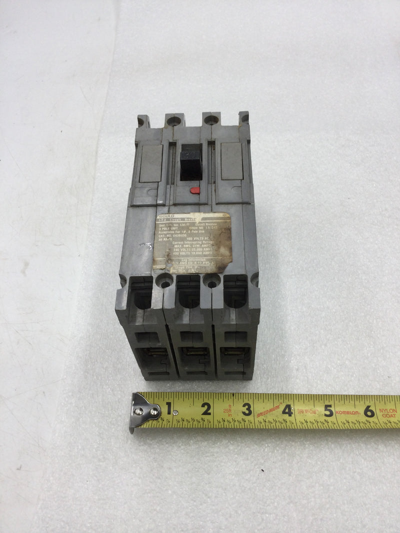 ITE E43B030 3 Pole 30 Amp 240/480V Type E Circuit Breaker