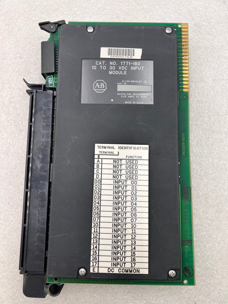 Allen-Bradley 1771-IBD 10 to 30 VDC Input Module For Use With PLC Processors