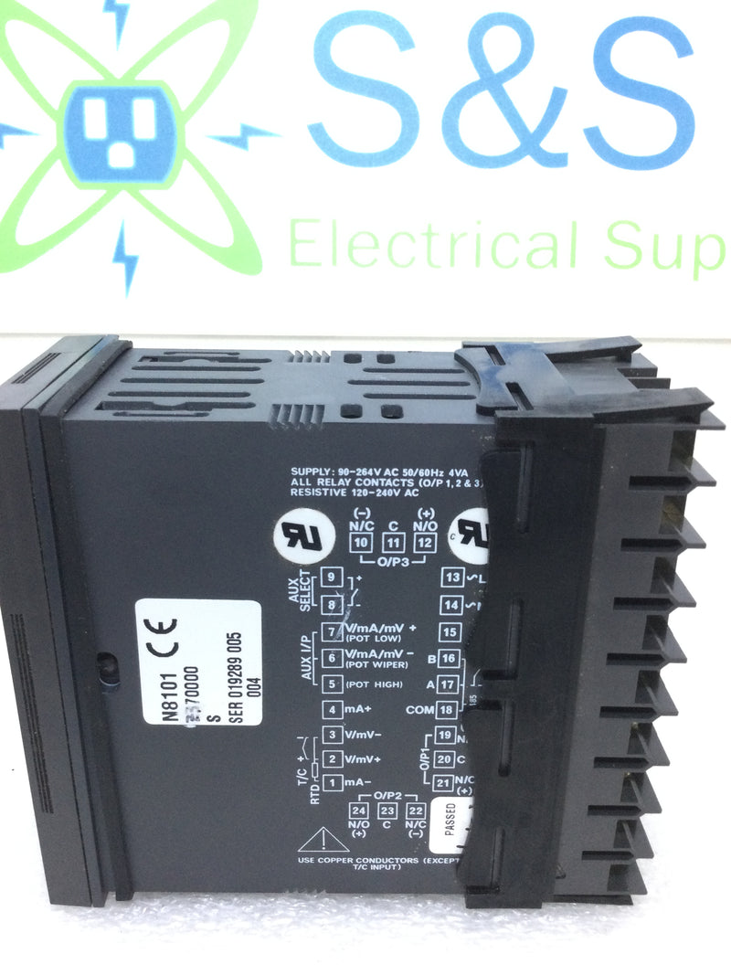 WEST 8100 Model N8101 Supply 90/ 264V A/C Options 24V A/C D/C Temperature Controle