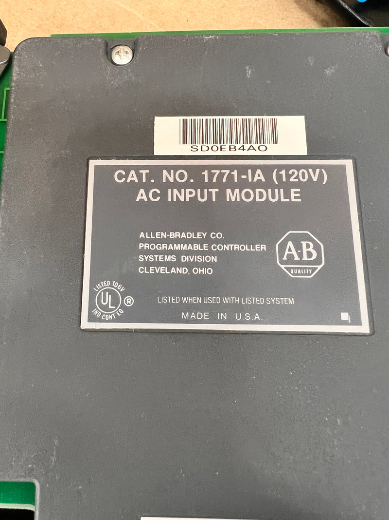 Allen-Bradley 1771-IA 120v AC Input Module For Use With PLC Processors