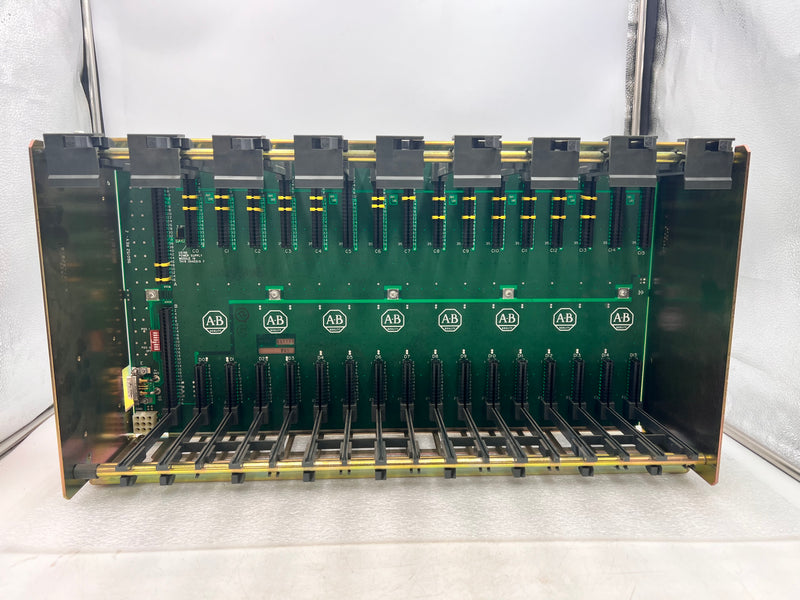 Allen Bradley 960152-01 pc board slot rack with chassis 1771-A4B