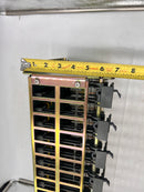 Allen Bradley 960152-01 pc board slot rack with chassis 1771-A4B