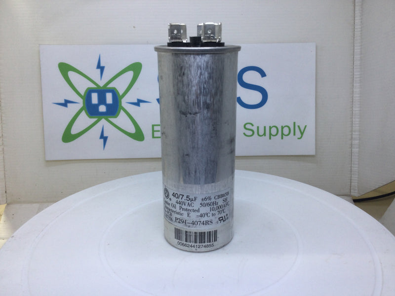 CBB65B P291-4074RS 40+7.5MFD +/-6% 440V 50/60Hz Capacitor