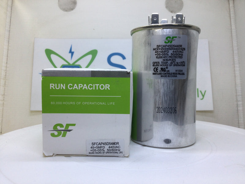 Trane/SF SFCAP45D5440R 45+5MFD +/-5% 440VAC 50/60Hz 70c/-40c