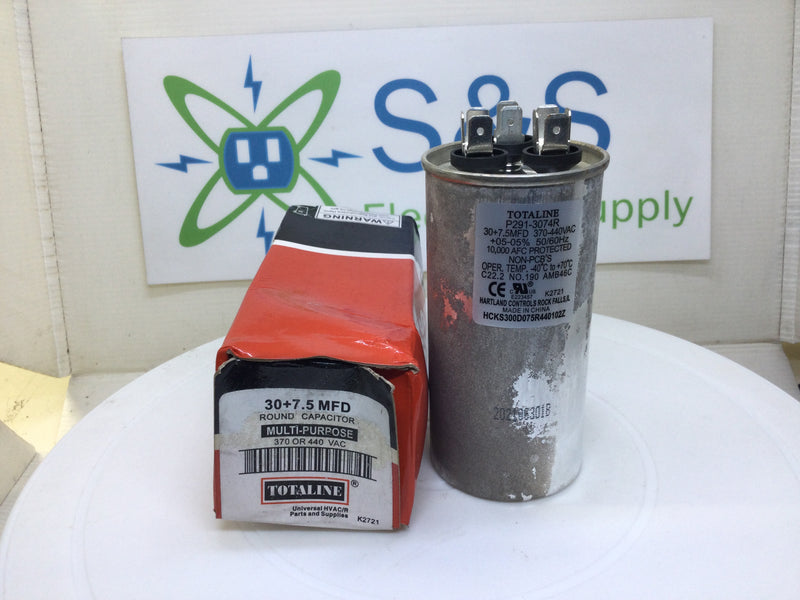 Totaline P291-3074R 30+7.5MFD +/-5% 370/440V 50/60Hz 70c/-40c Capacitor