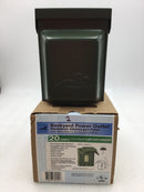 Midwest Backyard Power Outlet 20 Amps U010010GRP Receptacle 120/240V Surface Mount