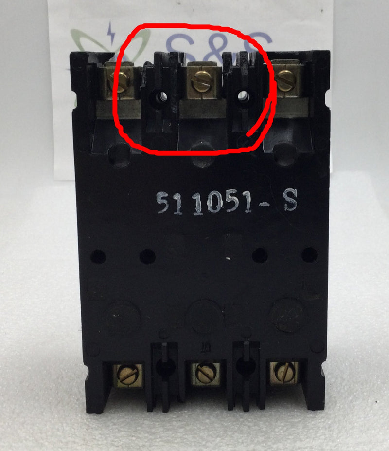 Westinghouse MCP0358CR 7 Amp 3 Pole 600V Circuit Breaker - Cosmetic Flaw