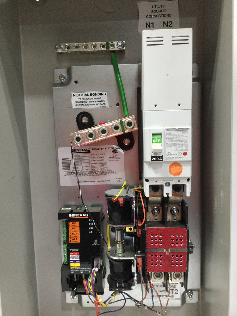 Generac Rxsw200a3 Generac RXSW200A3 Automatic Transfer Switch 200 Amp 240V (Used)
