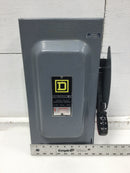 Square D HU362 60 Amp 3 Pole 600V Non-Fusible Heavy Duty Safety Switch - Flaw