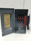 Square D HU362 60 Amp 3 Pole 600V Non-Fusible Heavy Duty Safety Switch - Flaw