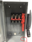 Square D HU362 60 Amp 3 Pole 600V Non-Fusible Heavy Duty Safety Switch - Flaw