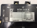 Square D 8502SF02S AC Contactor 600VAC Max. 100Hp Series A NEMA Size 4