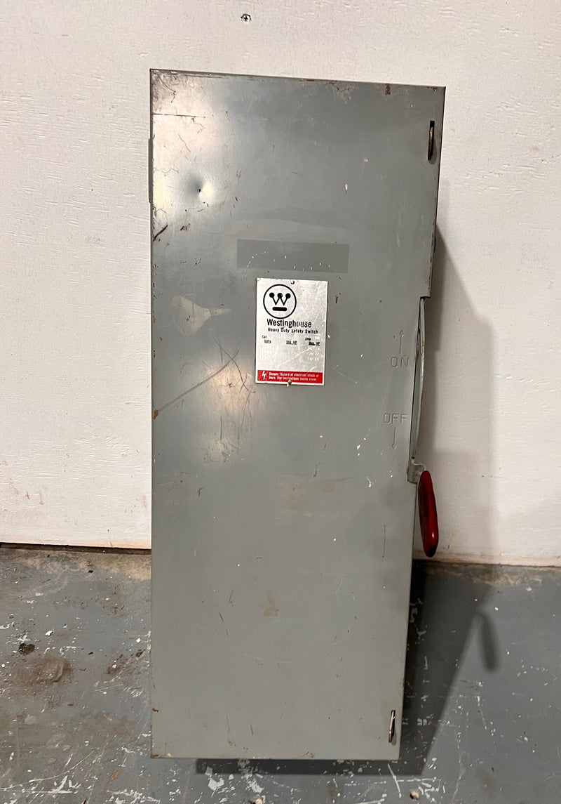 Westinghouse HUN363 100 Amp 600V 3 Phase Fused Indoor Disconnect