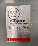 Westinghouse HUN363 100 Amp 600V 3 Phase Fused Indoor Disconnect