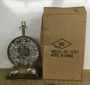 RSC RS-1037 Asian Themed Lamp with Hand Crafted Wood Base-Shade not Included