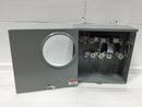 Eaton UTRS223ACH 200 Amp 600 VAC 1 Phase 3 Wire 4 Jaws Nema 3R Ringless Meter Socket Enclosure