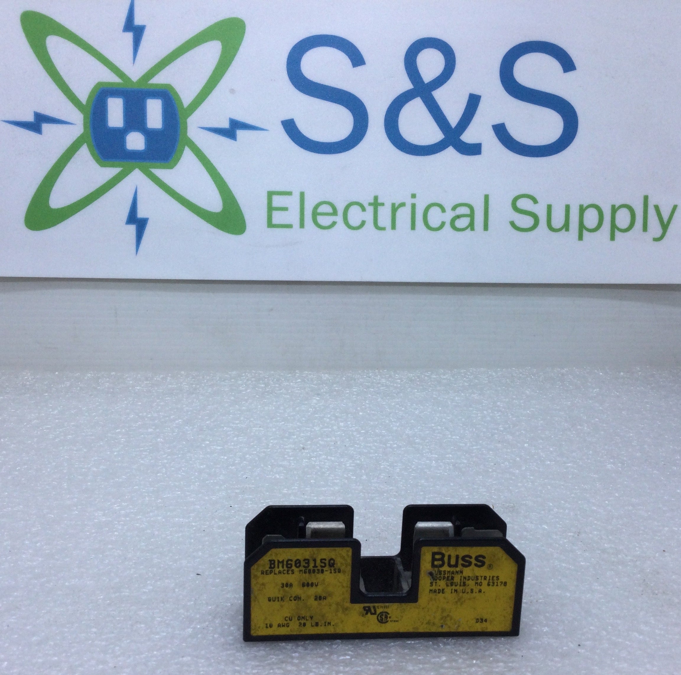 Buss BM60315Q 30 Amp 600V Fuse Holder Single Pole Quick