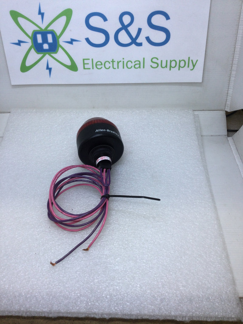 Allen Bradley 855PB-B10LE422 Panel Mount LED Beacon Light Red 120 VAC