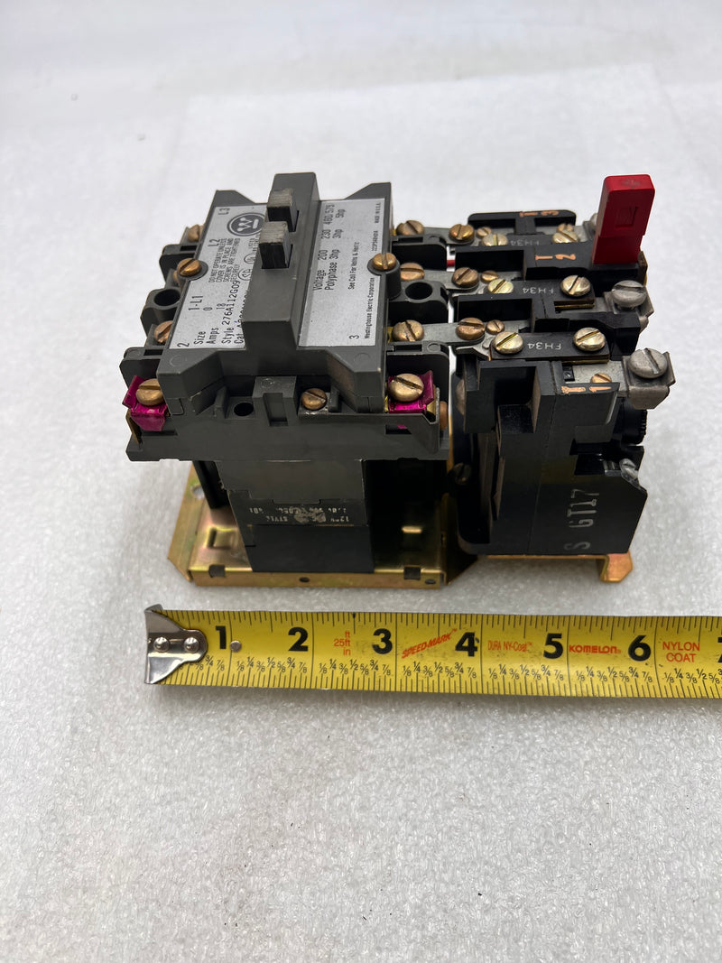 Westinghouse Motor Control A200MOCX Size 0 18 Amp 3 Phase 460/575v @5Hp Contactor