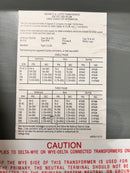 Square D Sorgel Three Phase General Purpose Transformer  Cat No. 15T3HFCU 15Kva