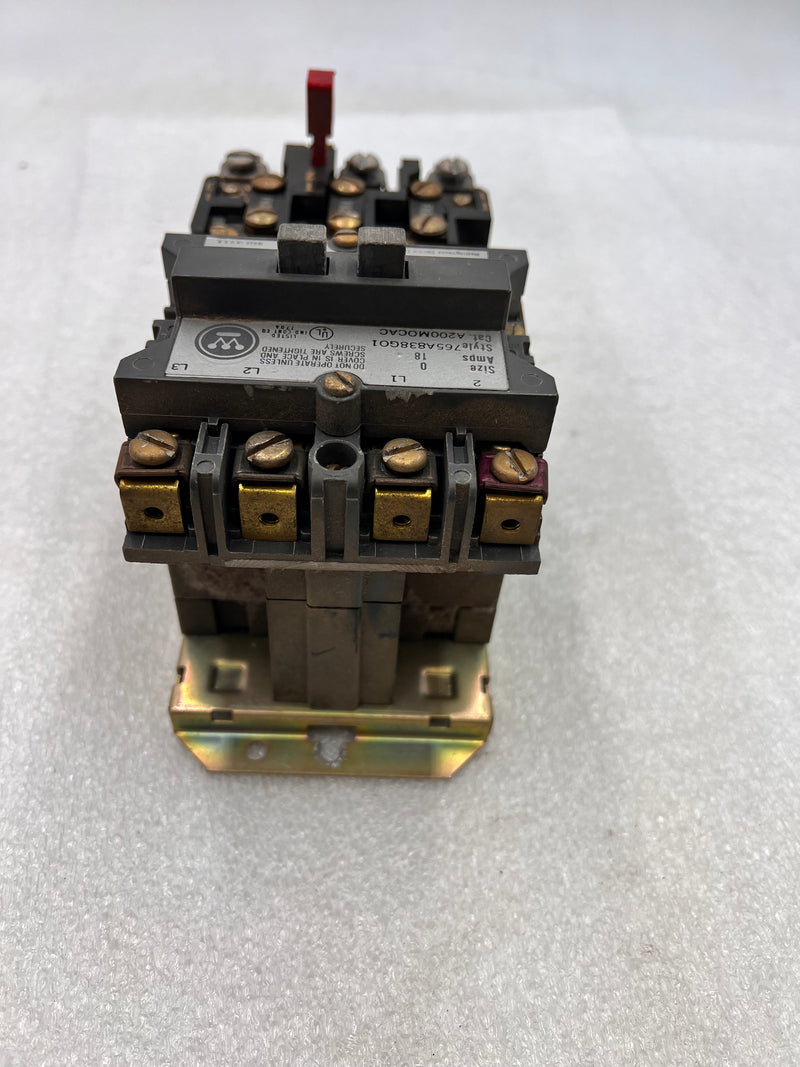 Westinghouse Motor Control A200MOCAC Size 0 18 Amp 3 Phase 460/575v @5Hp Contactor