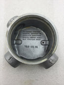 O-Z Gedney GUAT-150 1 1/2" Type T Rain Tight Round Outlet Box for Hazardous Locations