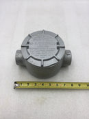 O-Z Gedney GUAT-150 1 1/2" Type T Rain Tight Round Outlet Box for Hazardous Locations